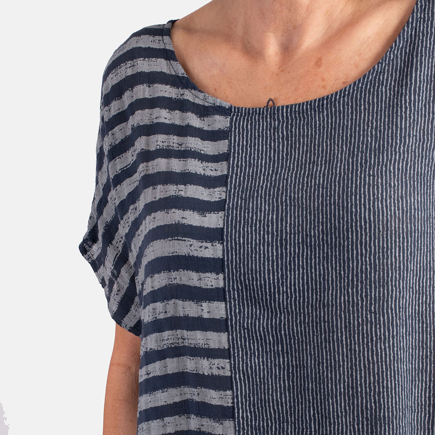 Pure and Natural 100% Cotton Woven Dress (One Size, 8-16) - Black