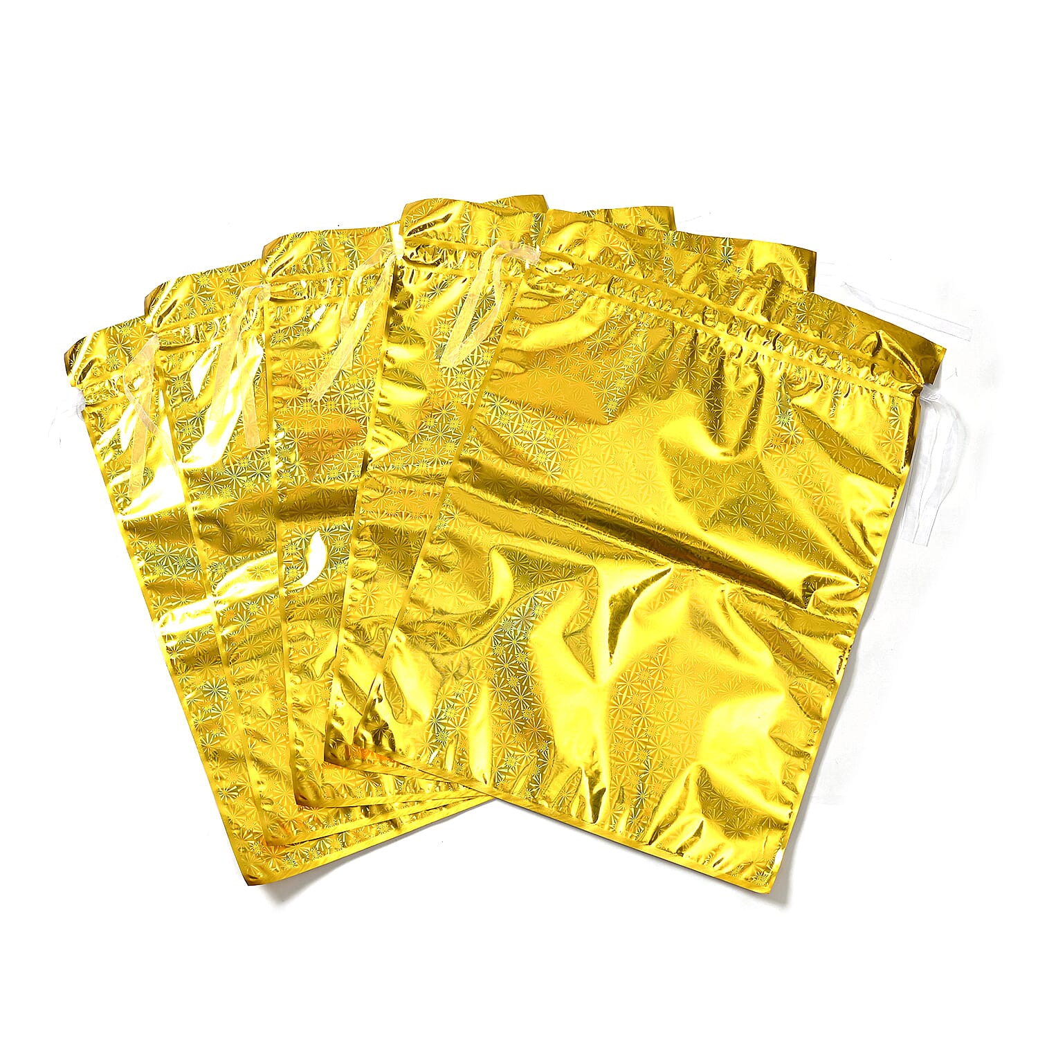 Set of 30  Aluminum Foil Christmas Gift Bags - Multi Color