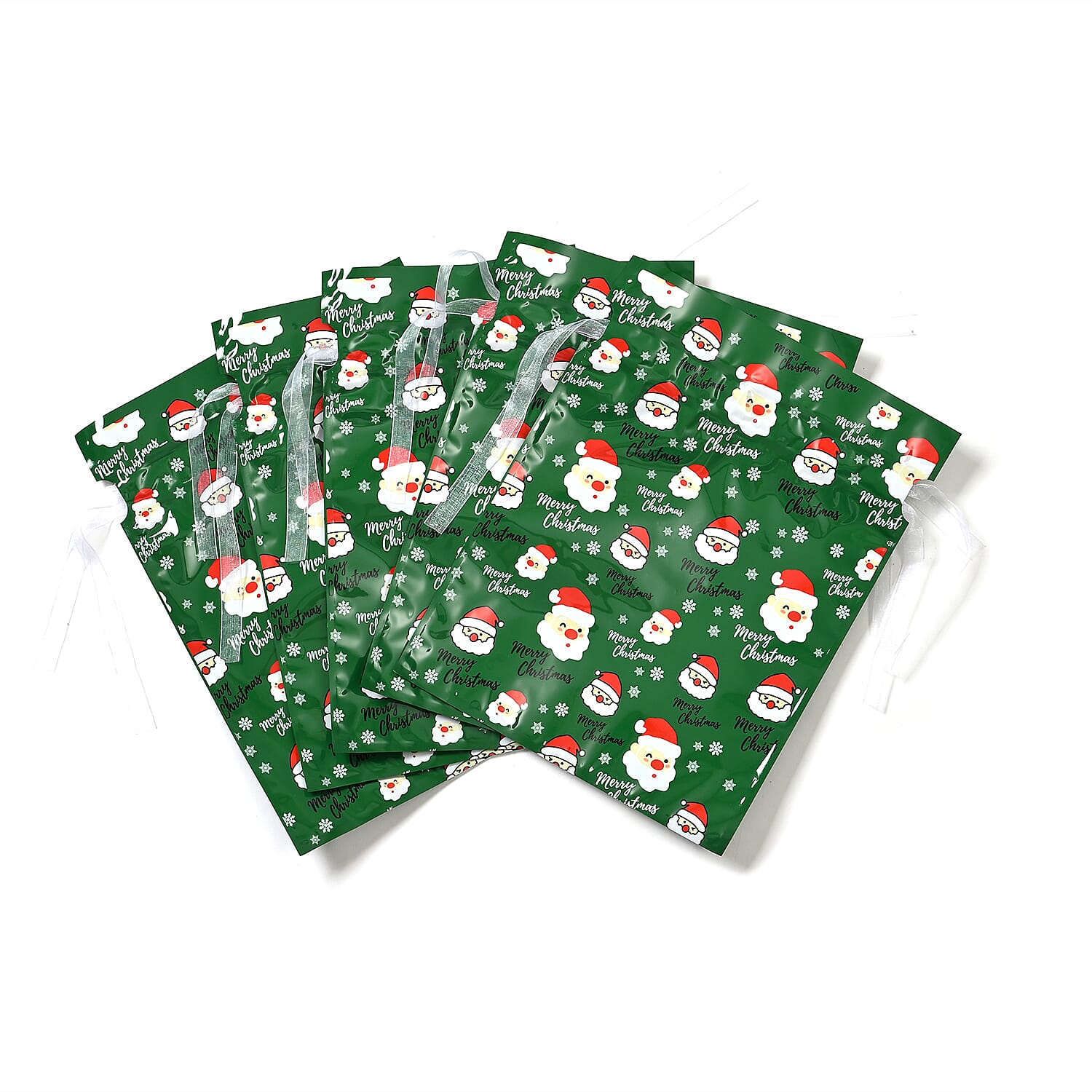 Set of 30  Aluminum Foil Christmas Gift Bags - Multi Color