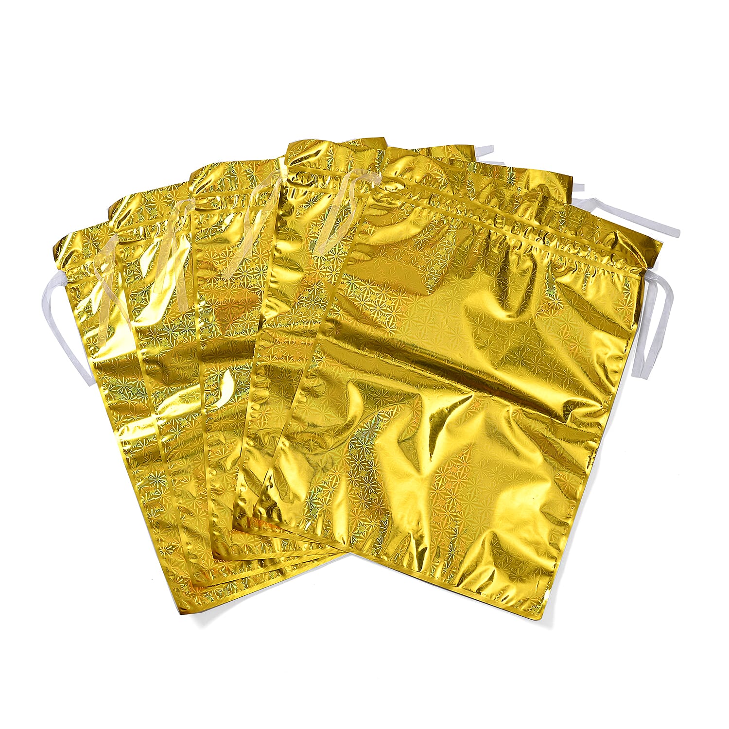 Set Of 30 Aluminum Foil Christmas Gift Bags - Multi Color