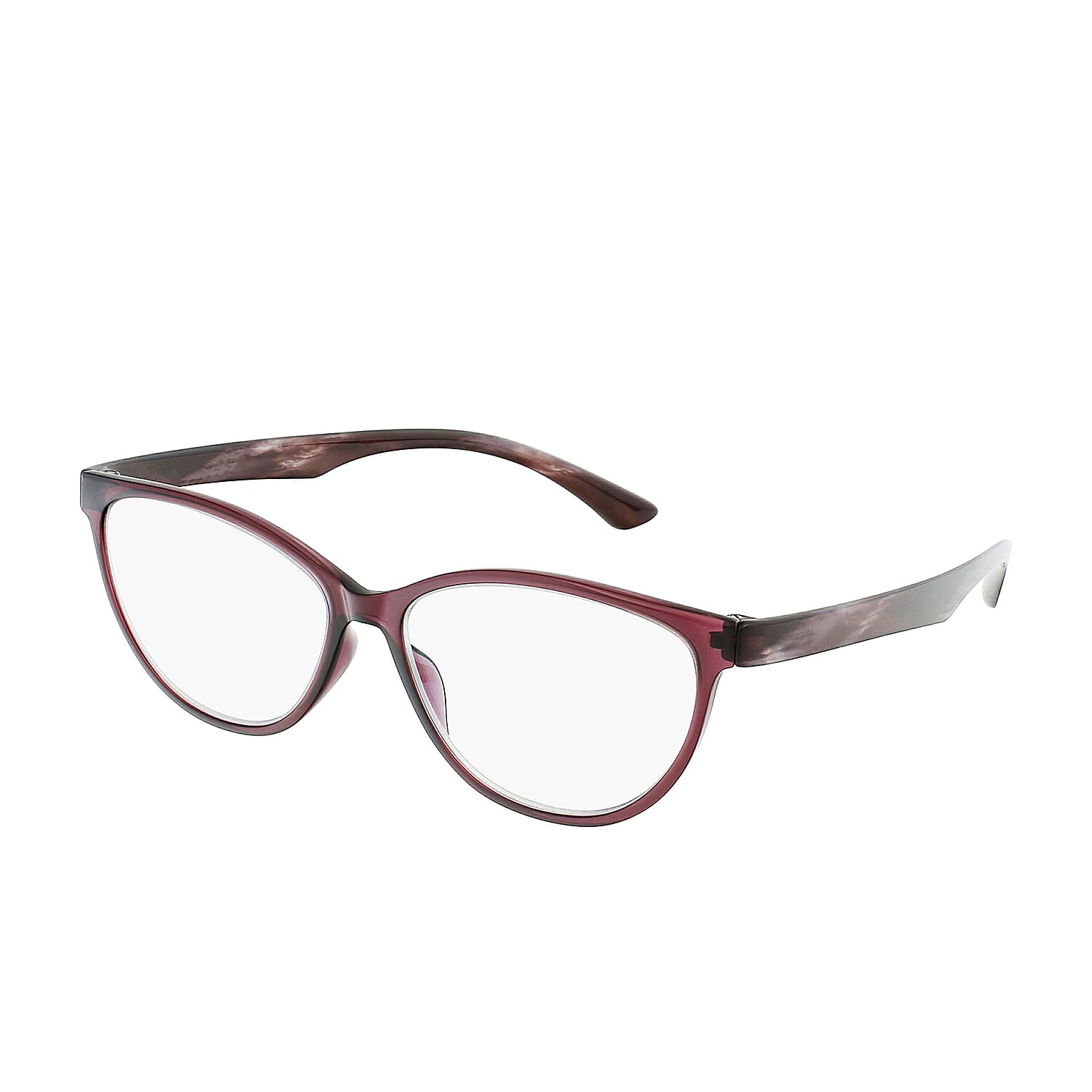 UV 400 Protection Blue Light Reading Glasses (Power -2.50) - Violet & Marble