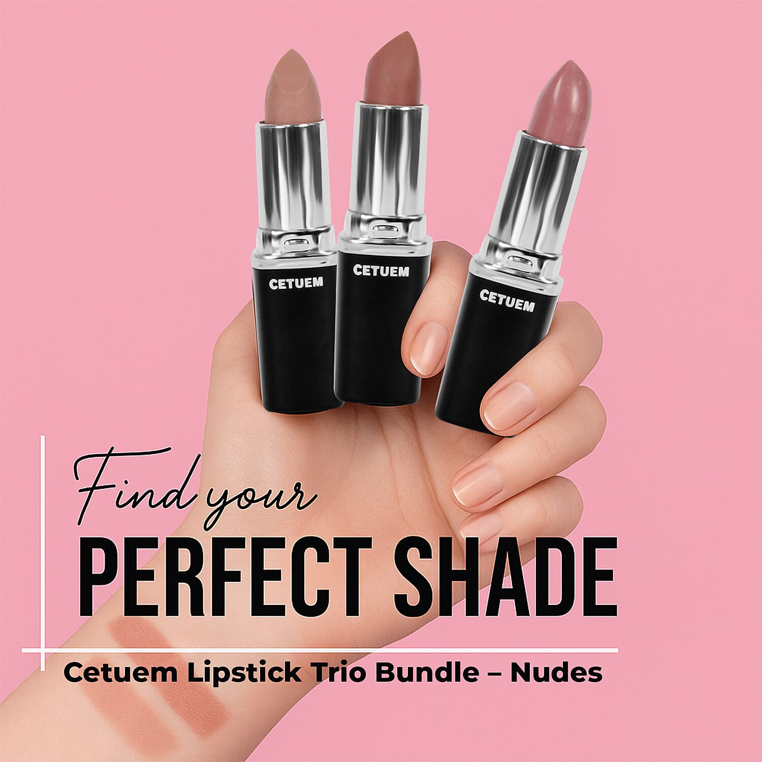 Cetuem Lipstick Trio Bundle Nudes ( Incl. Shade No.17,99,74)