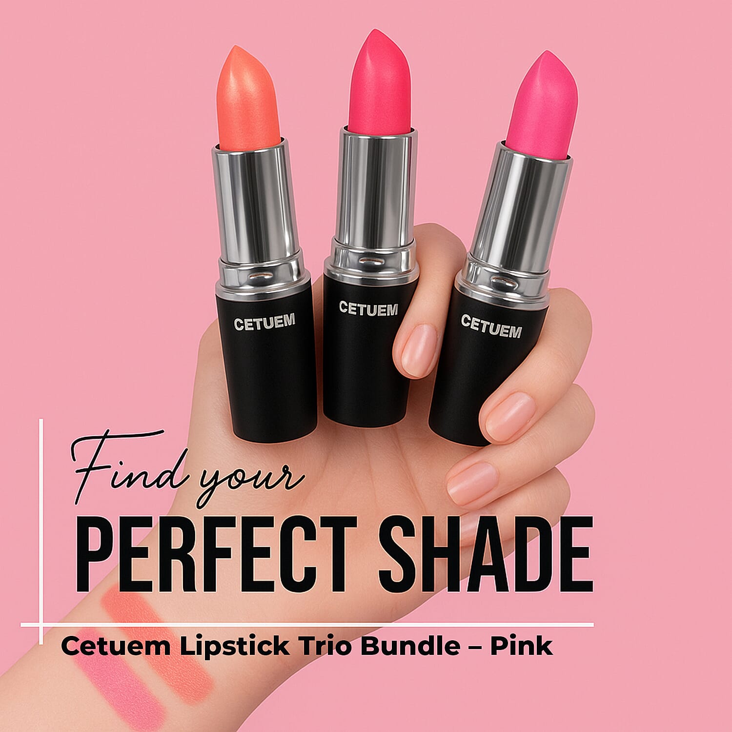 Cetuem Lipstick Trio Bundle Pink (Incl. Shade No. 238,59,192)