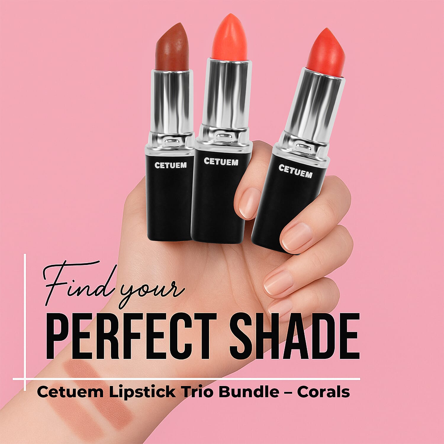 Cetuem Lipstick Trio Bundle Corals (Incl.Shade No. 48,78,88)