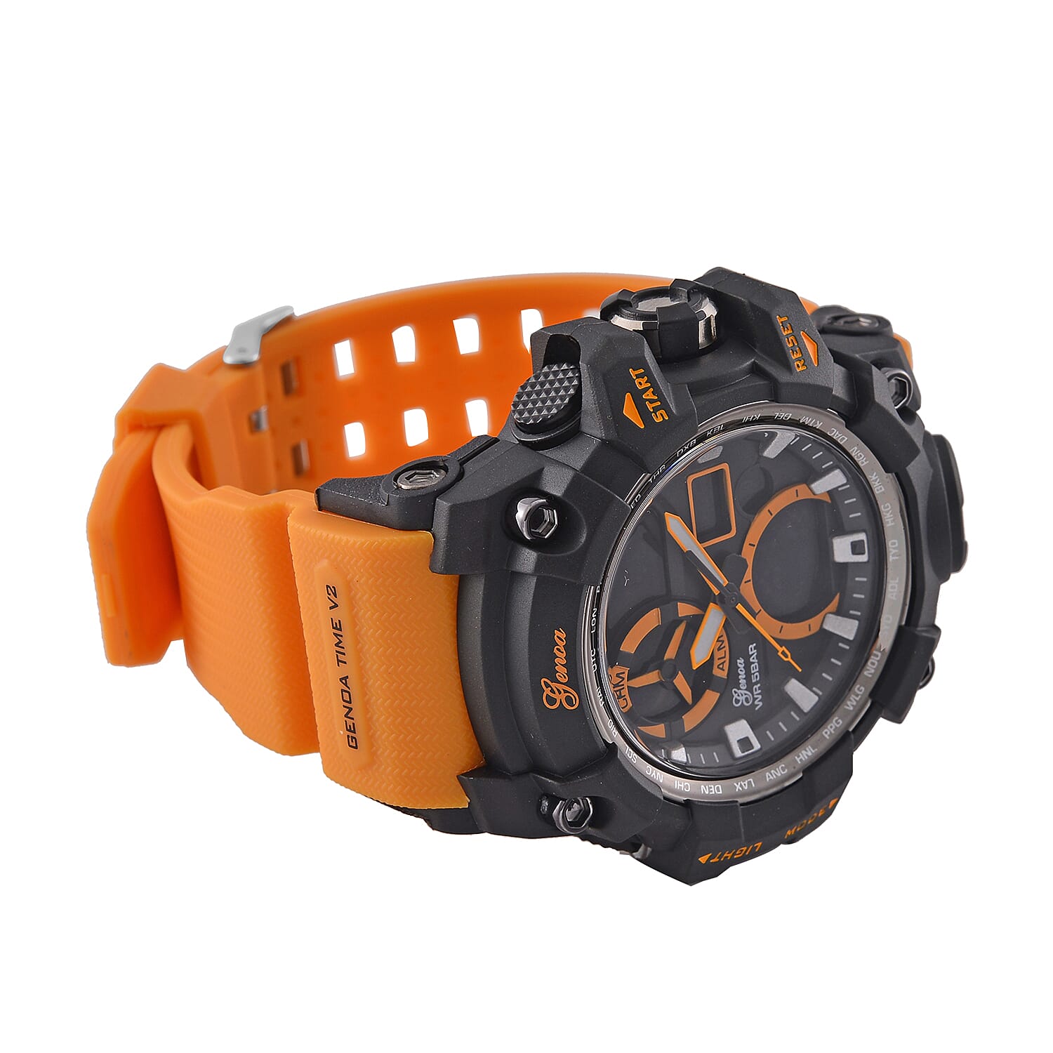 GENOA TIME V2, PC21S Japan movement 5ATM Watch - Orange GENOA TIME V2, PC21S Japan movement 5ATM Watch - Orange