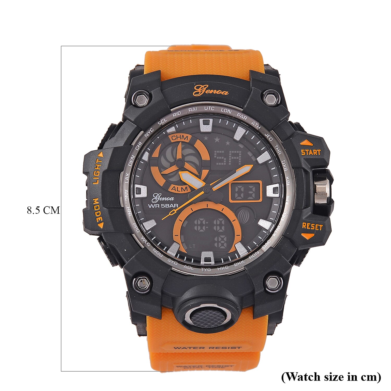 GENOA TIME V2, PC21S Japan movement 5ATM Watch - Orange GENOA TIME V2, PC21S Japan movement 5ATM Watch - Orange