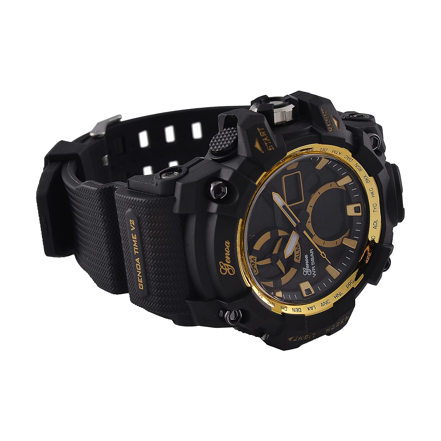 GENOA TIME V2, PC21S Japan movement 5ATM Watch - Black GENOA TIME V2, PC21S Japan movement 5ATM Watch - Black