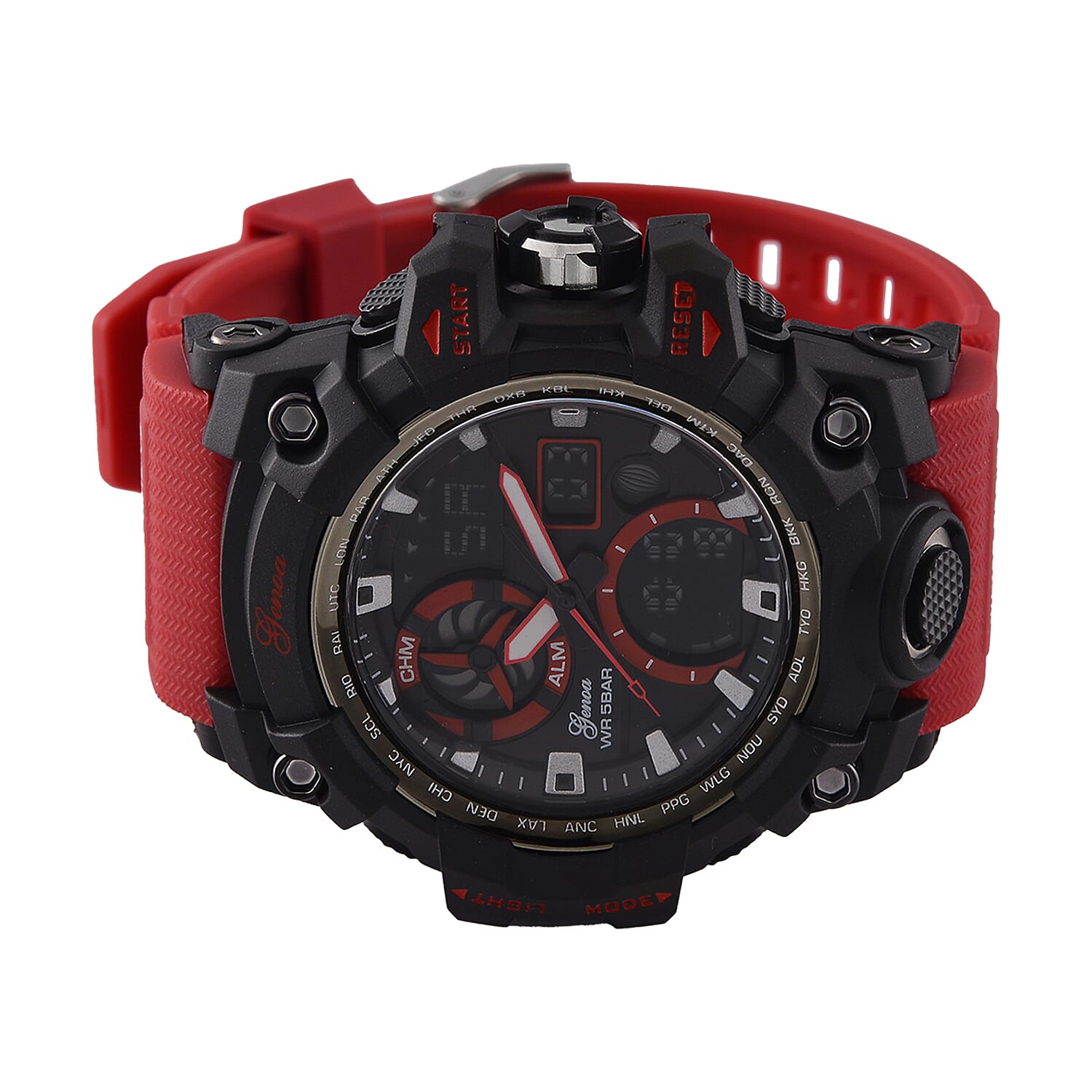 GENOA TIME V2, PC21S Japan movement 5ATM Watch - Red