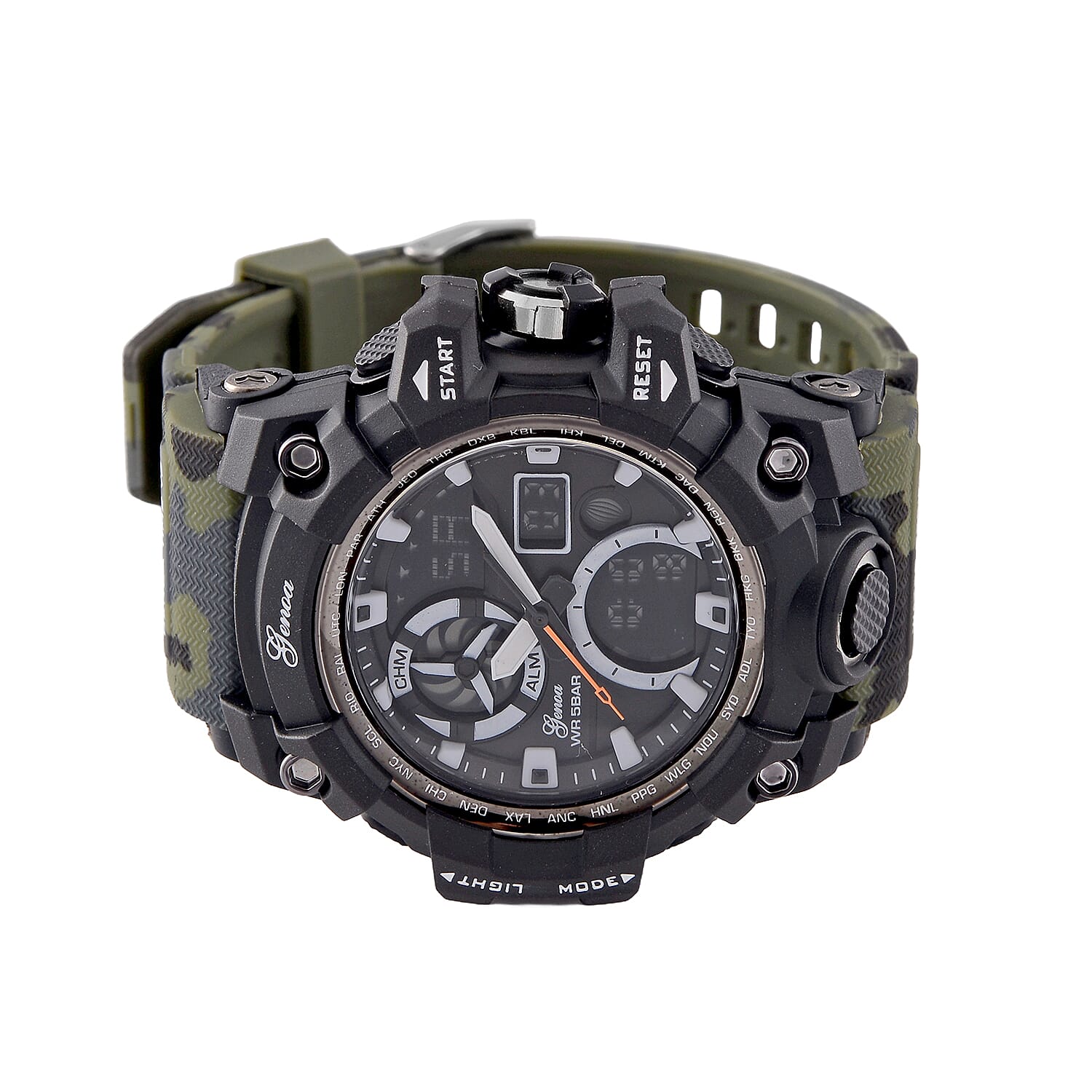 Japanese Mens Watch in Stainless Steel - Camouflage