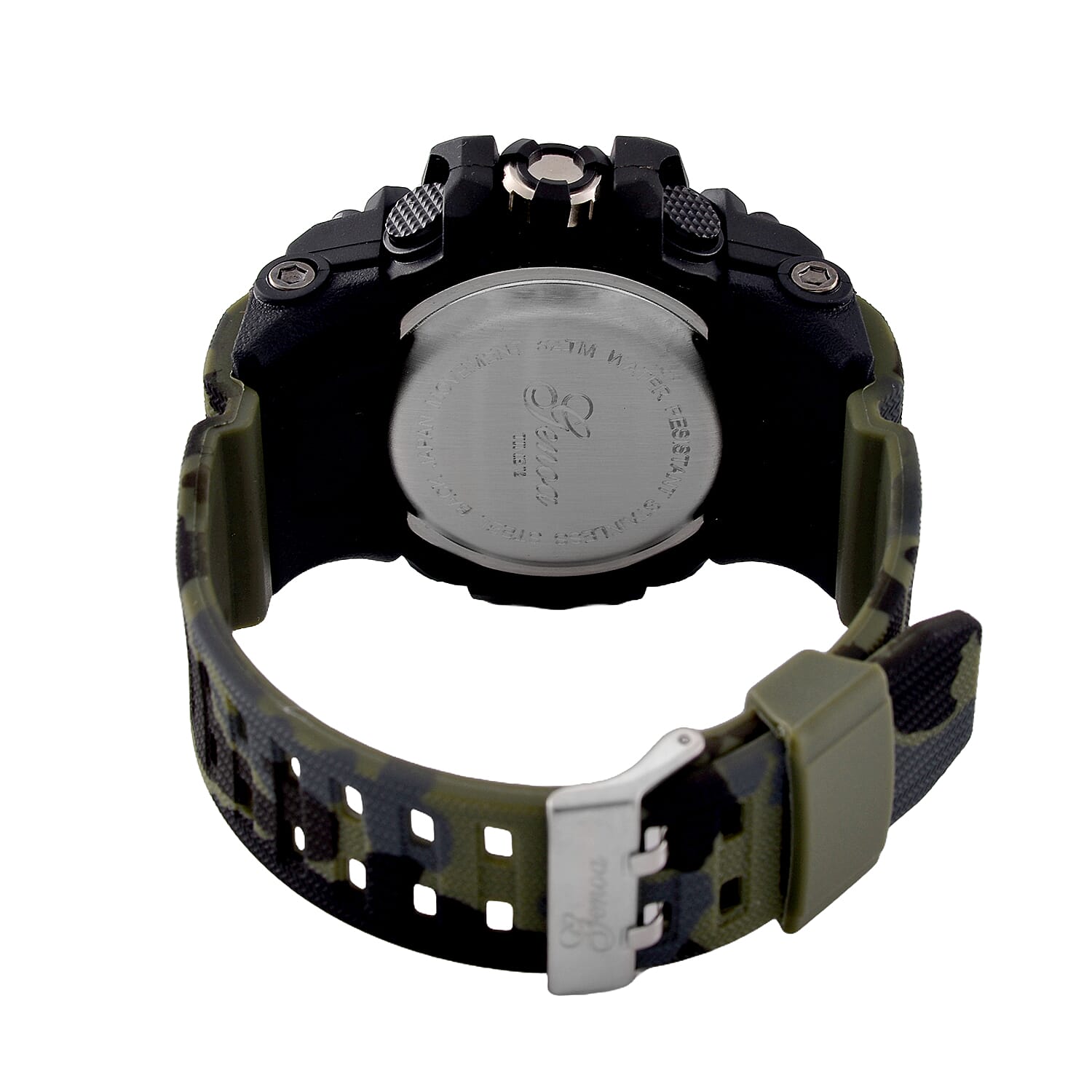 Japanese Mens Watch in Stainless Steel - Camouflage