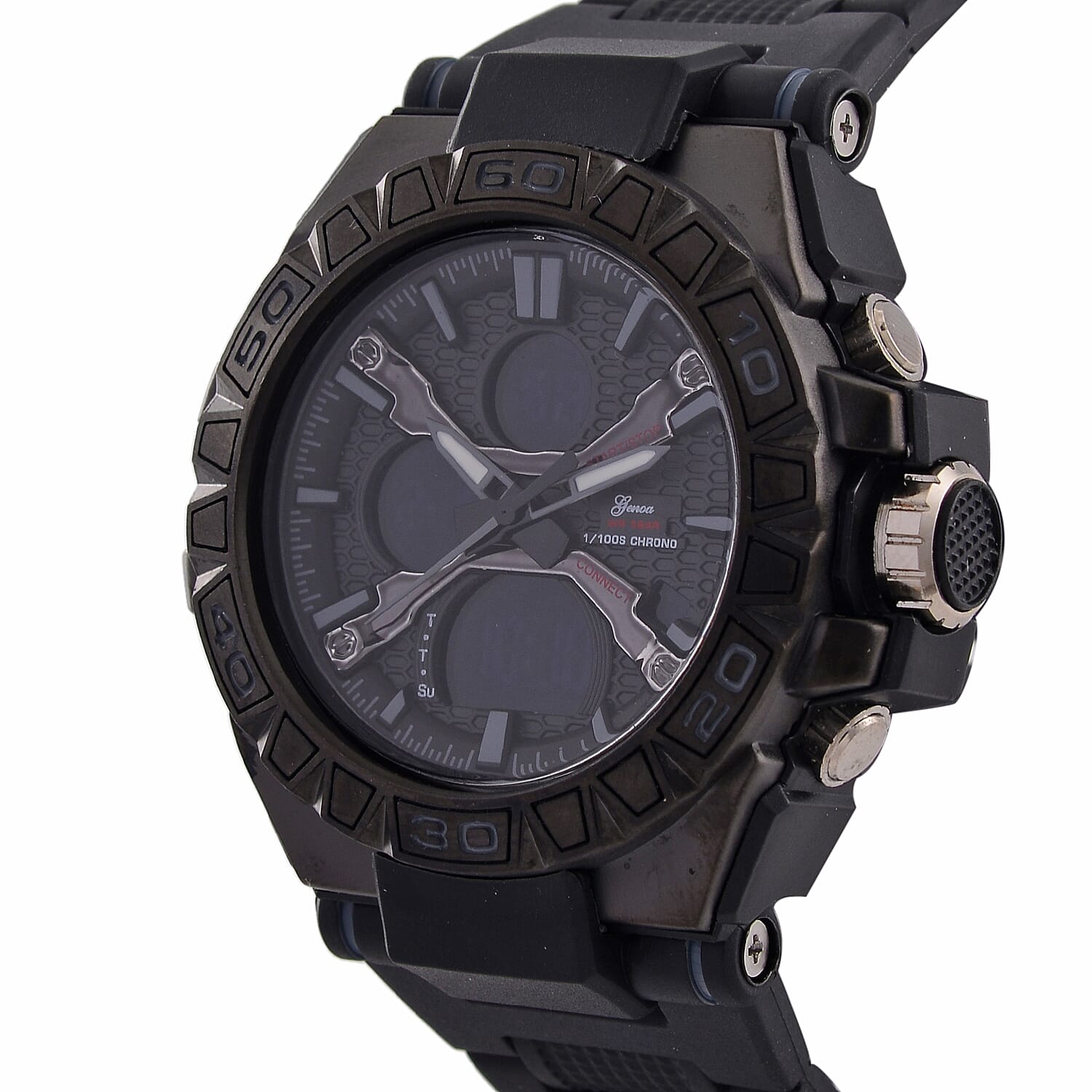 Japanese Mens Watch in Stainless Steel - Orange