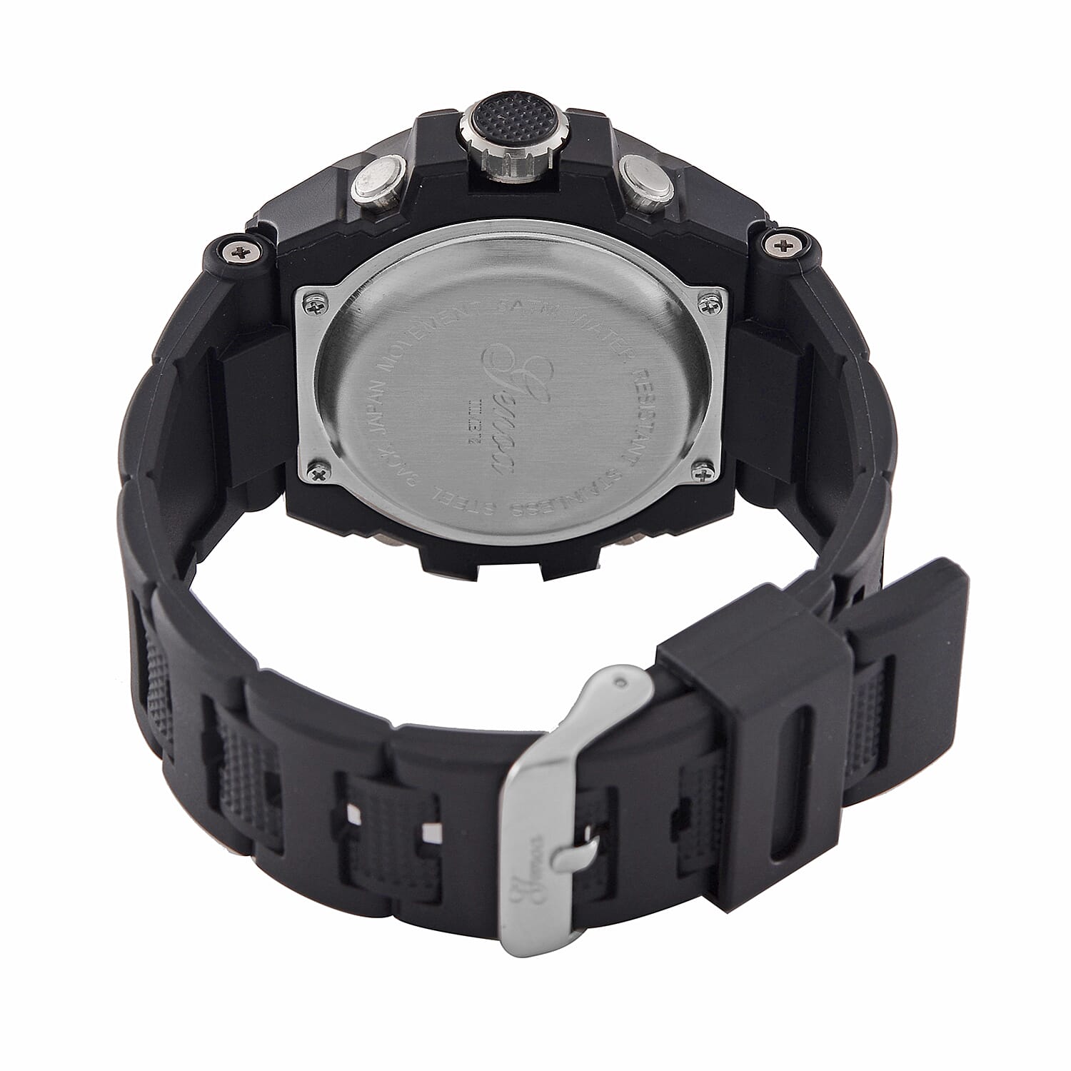 Japanese Mens Watch in Stainless Steel - Orange