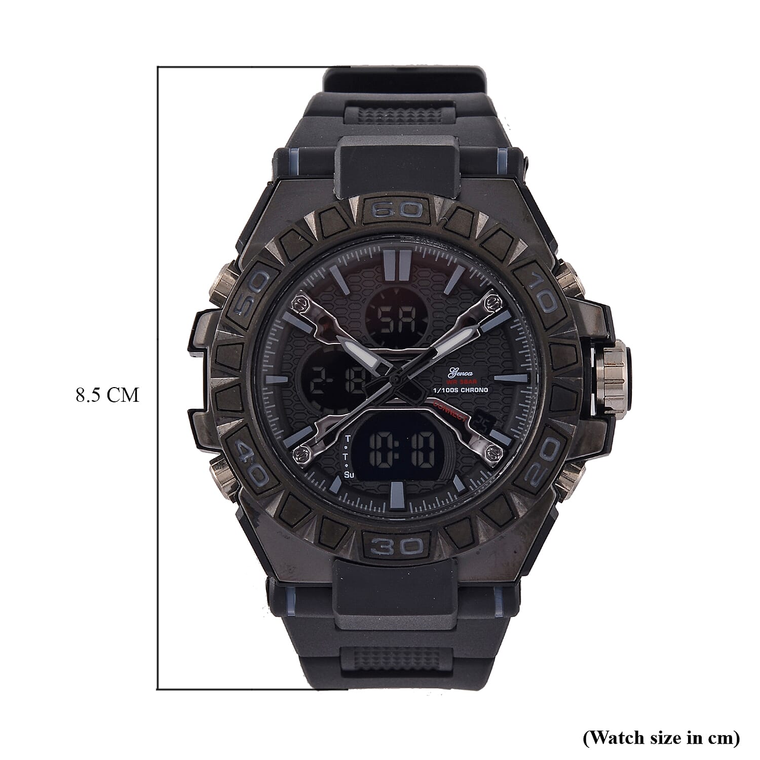 Japanese Mens Watch in Stainless Steel - Orange