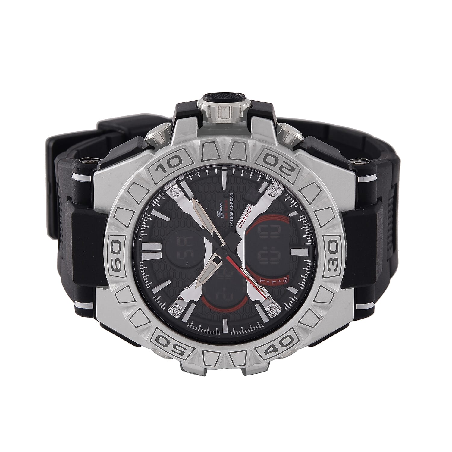 Japanese Mens Watch in Stainless Steel - Orange