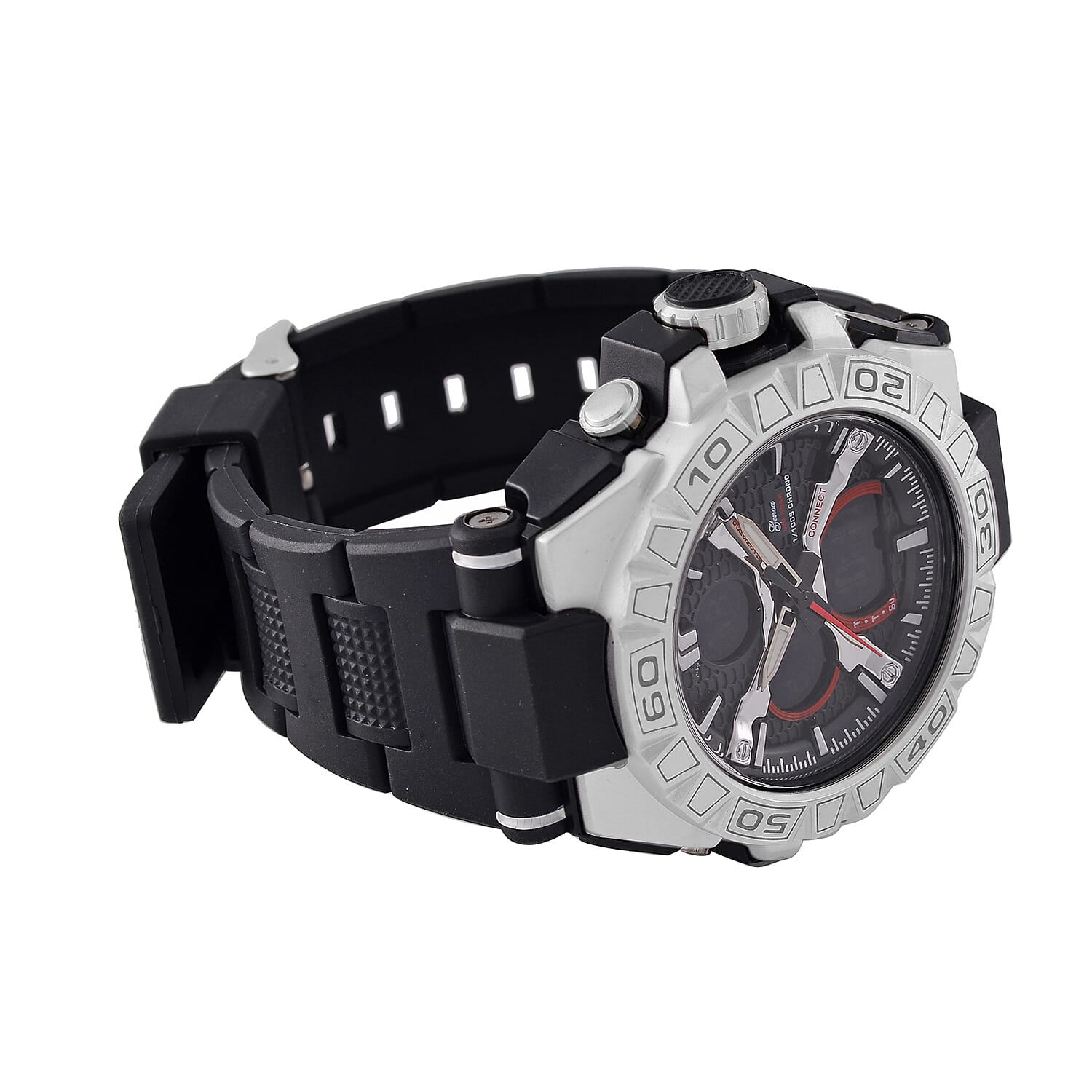 Japanese Mens Watch in Stainless Steel - Orange