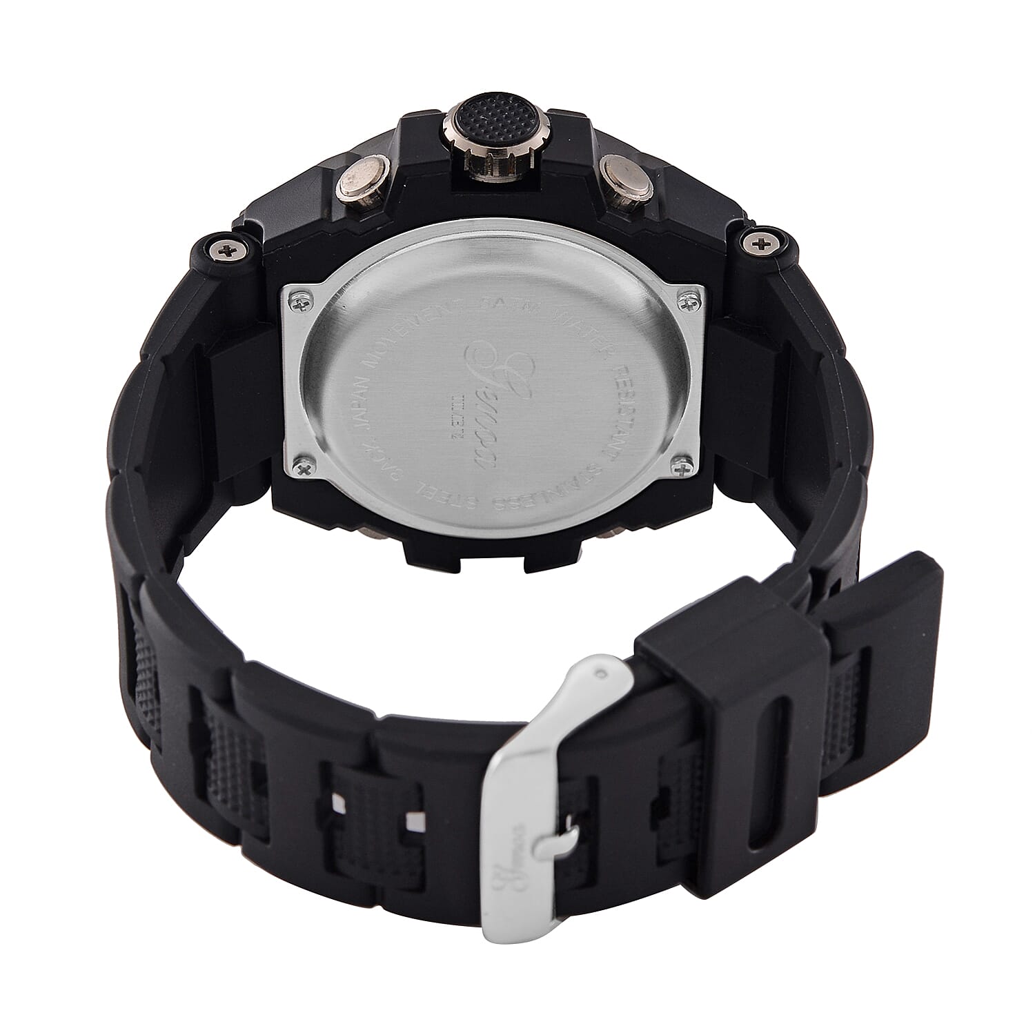 Japanese Mens Watch in Stainless Steel - Orange