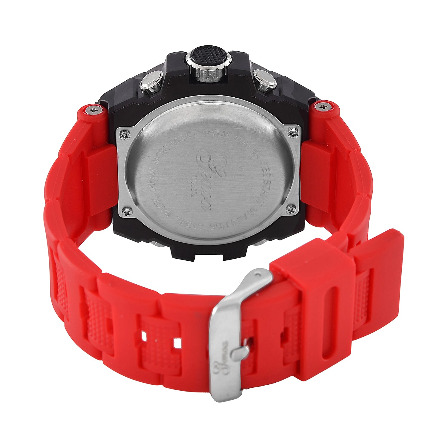 Japanese Mens Watch in Stainless Steel - Orange