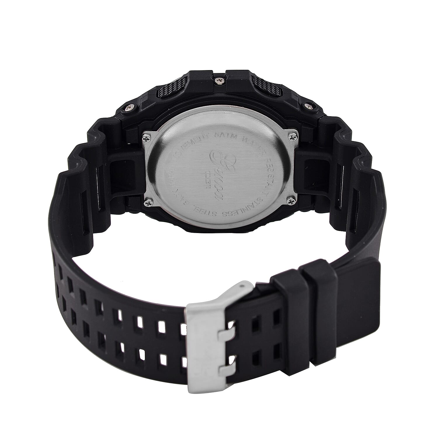 GENOA Designer Inspired Watch in Stainless Steel - Black