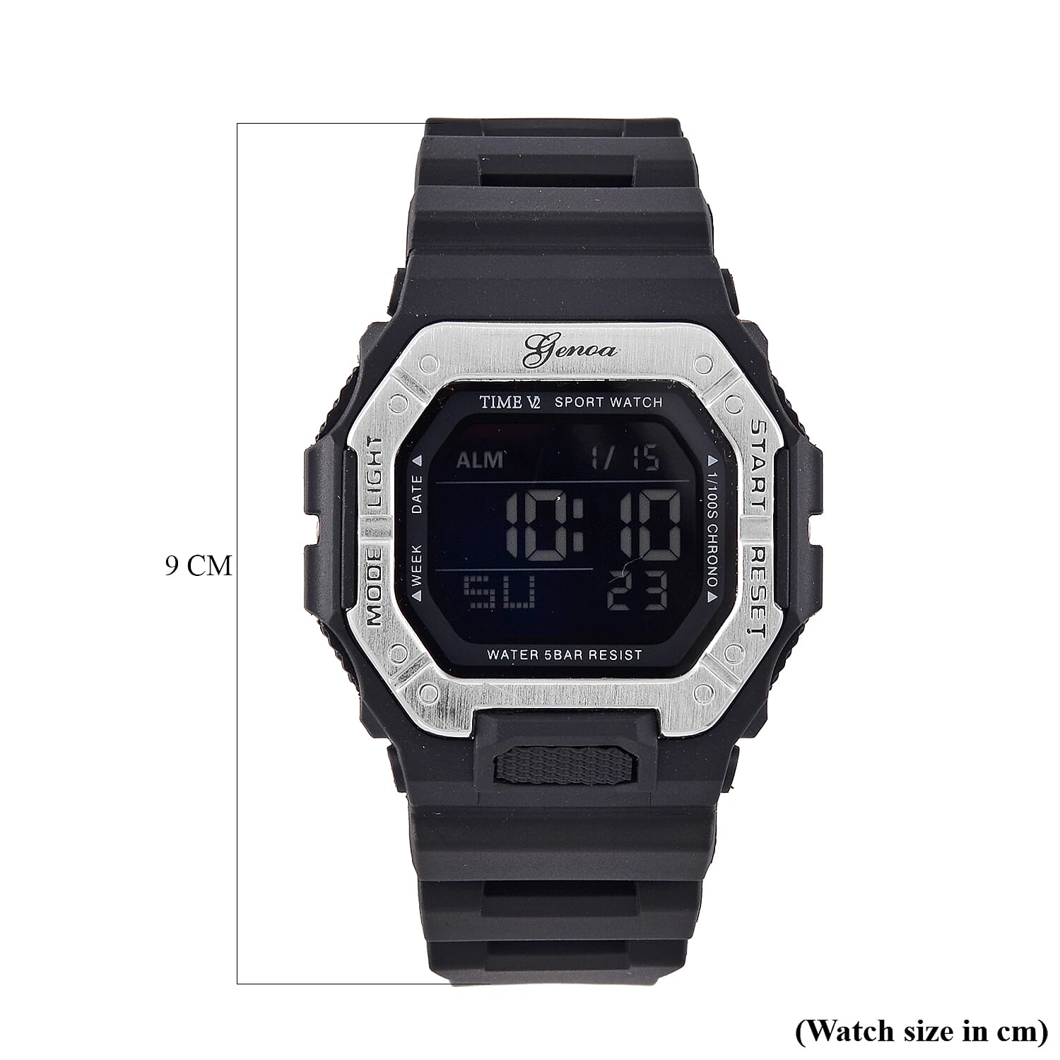 GENOA Designer Inspired Watch in Stainless Steel - Black