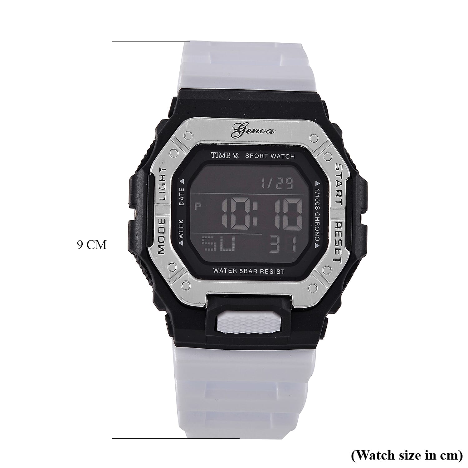 GENOA Designer Inspired Watch in Stainless Steel - White