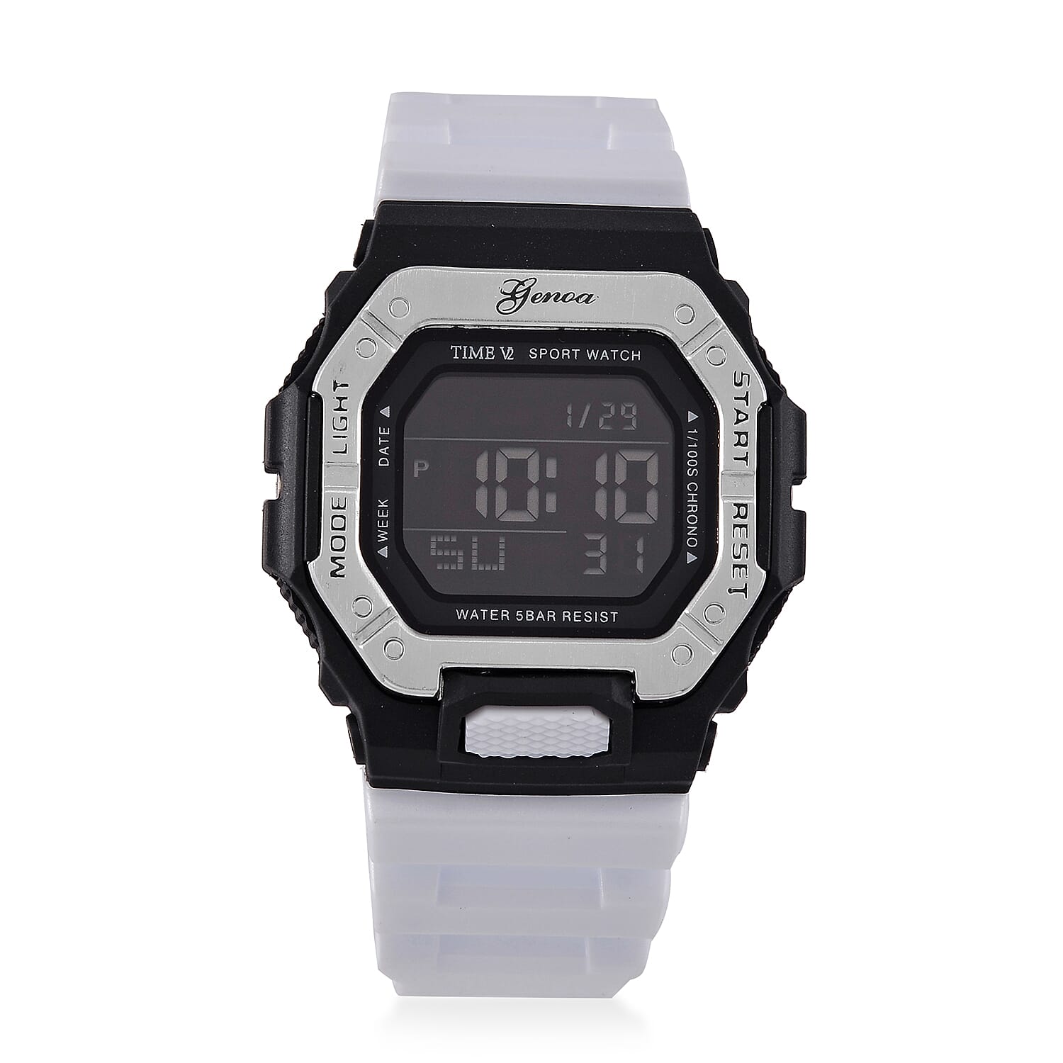 GENOA Designer Inspired Watch in Stainless Steel - White