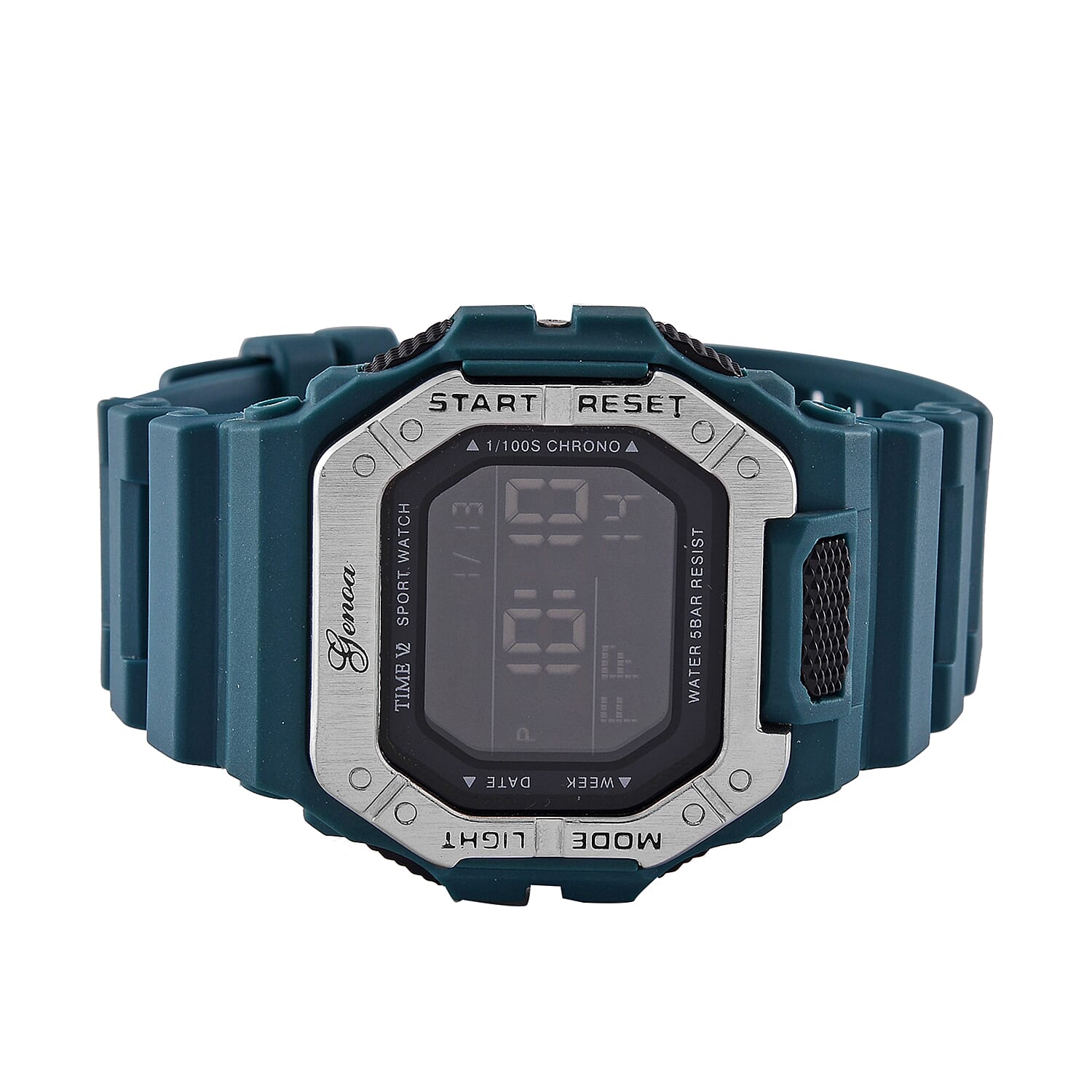 GENOA TIME V2 Electronic Movement with Multifunctional LED Dial Watch - Black