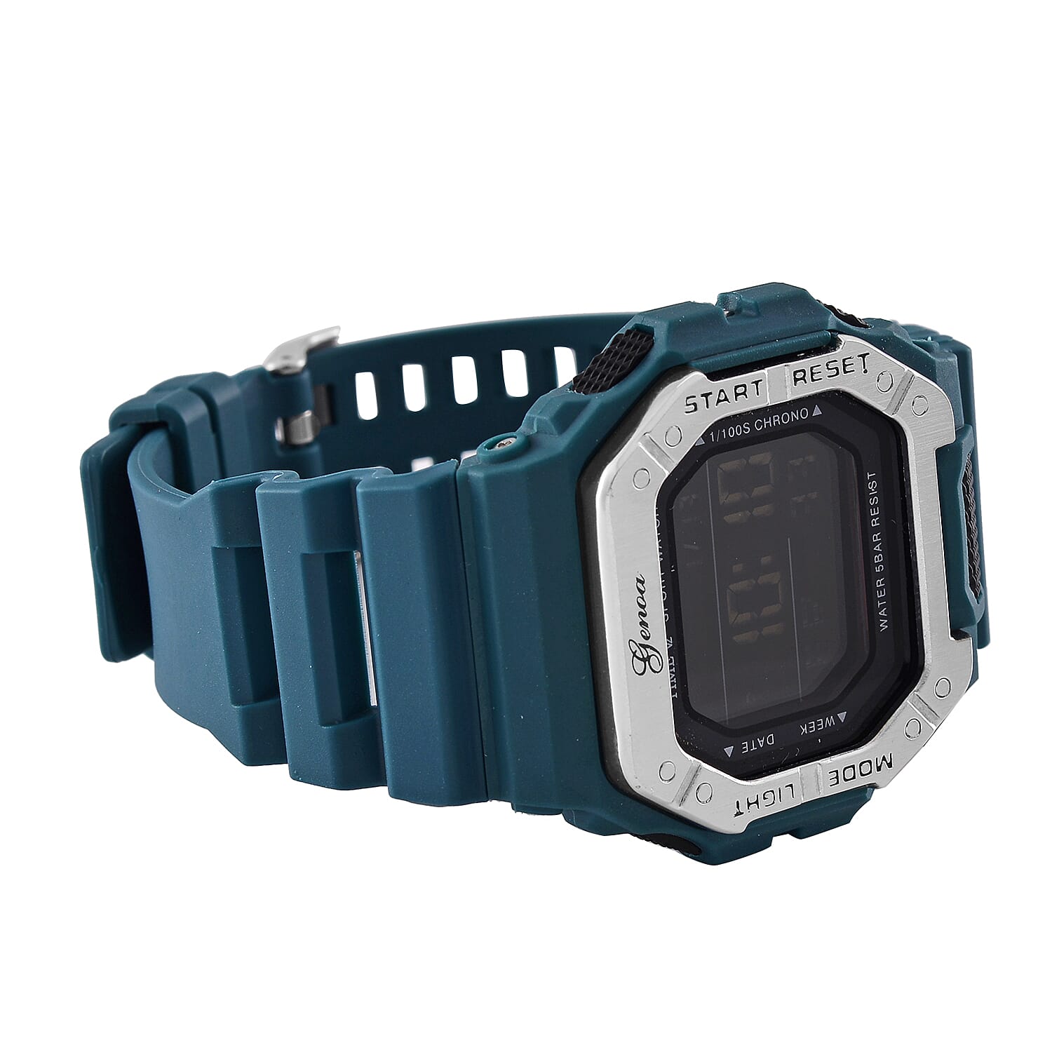 GENOA TIME V2 Electronic Movement with Multifunctional LED Dial Watch - Black