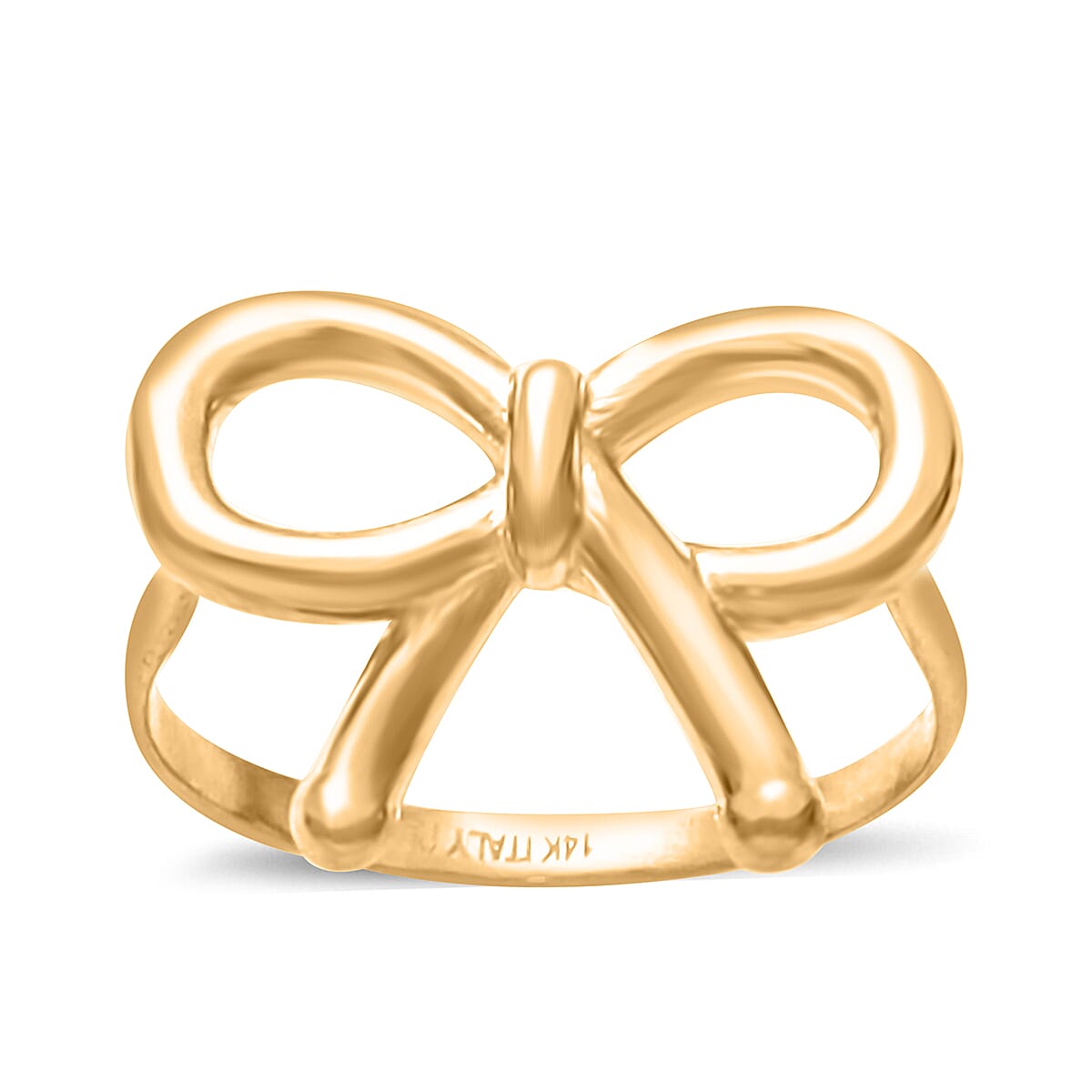 Maestro Collection - Italian Made Deal 9K Yellow Gold Bow Ring 2.0 gram