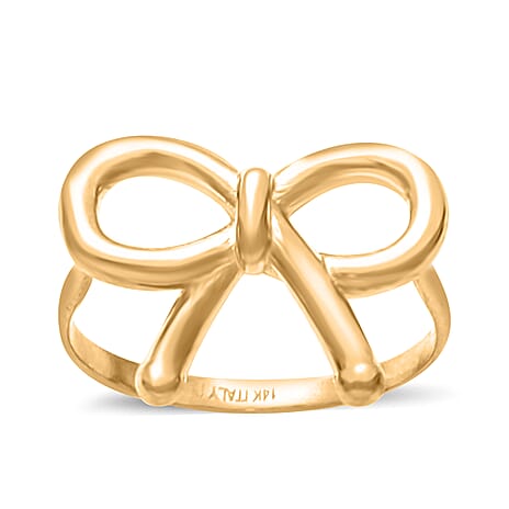 Maestro Collection - Italian Made Deal 9K Yellow Gold Bow Ring 2.0 gram