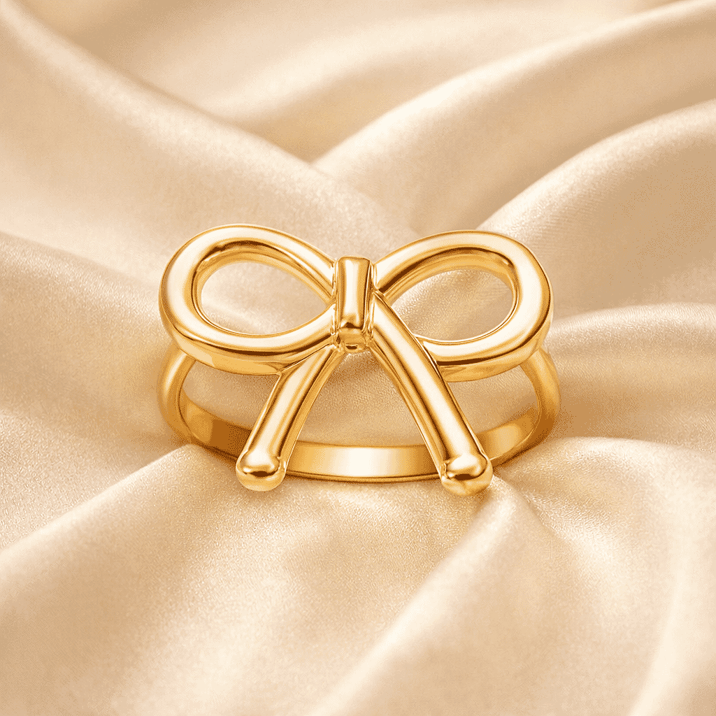 Maestro Collection - Italian Made Deal 9K Yellow Gold Bow Ring