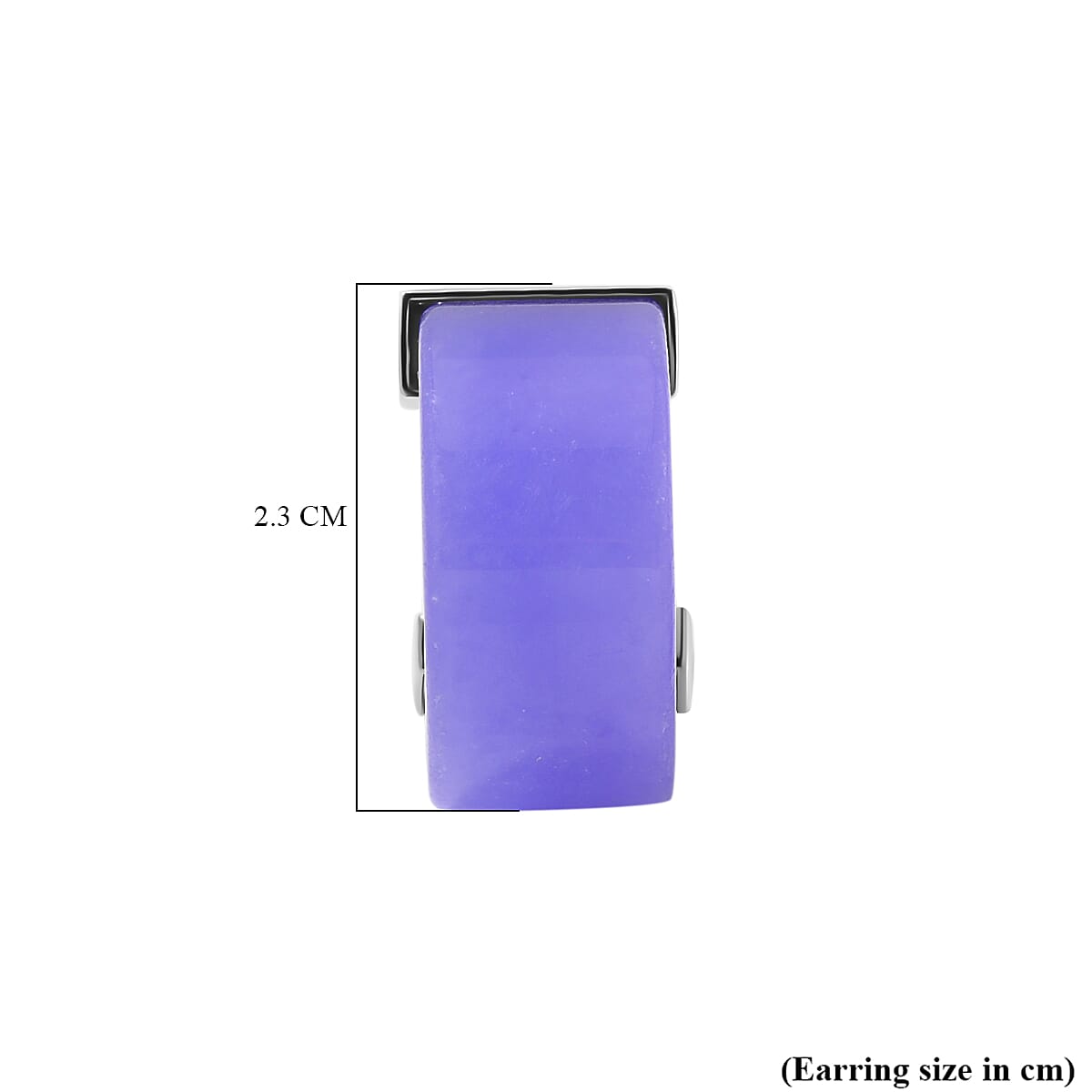 Rare Find -Purple Jade Earring in rhodium Sterling Silver 42.00 ct.