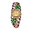 STRADA Japan Movt. Multi-Colour Crystal and Enamelled Bangle Watch