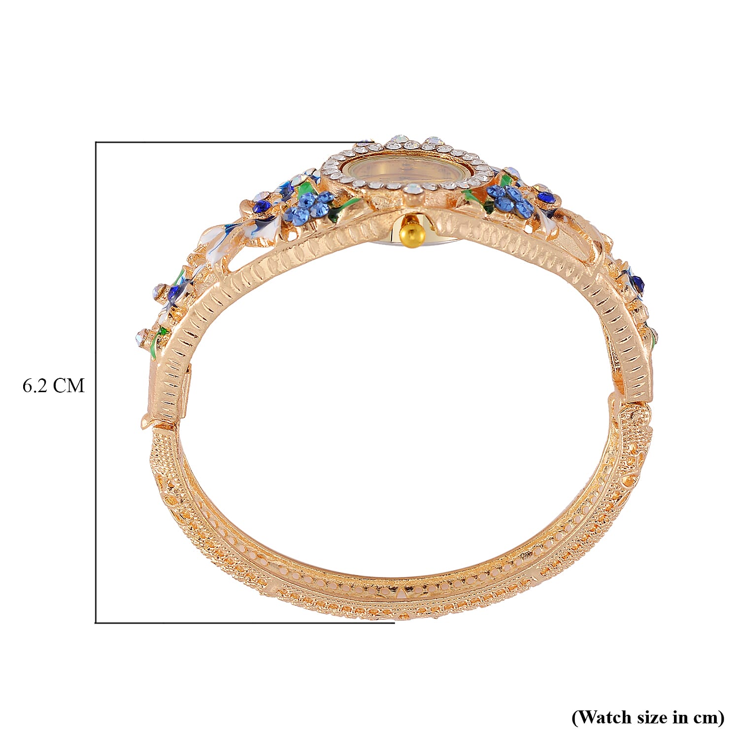 Strada Multi Colour Enameled Crystal Watch - Navy Multi