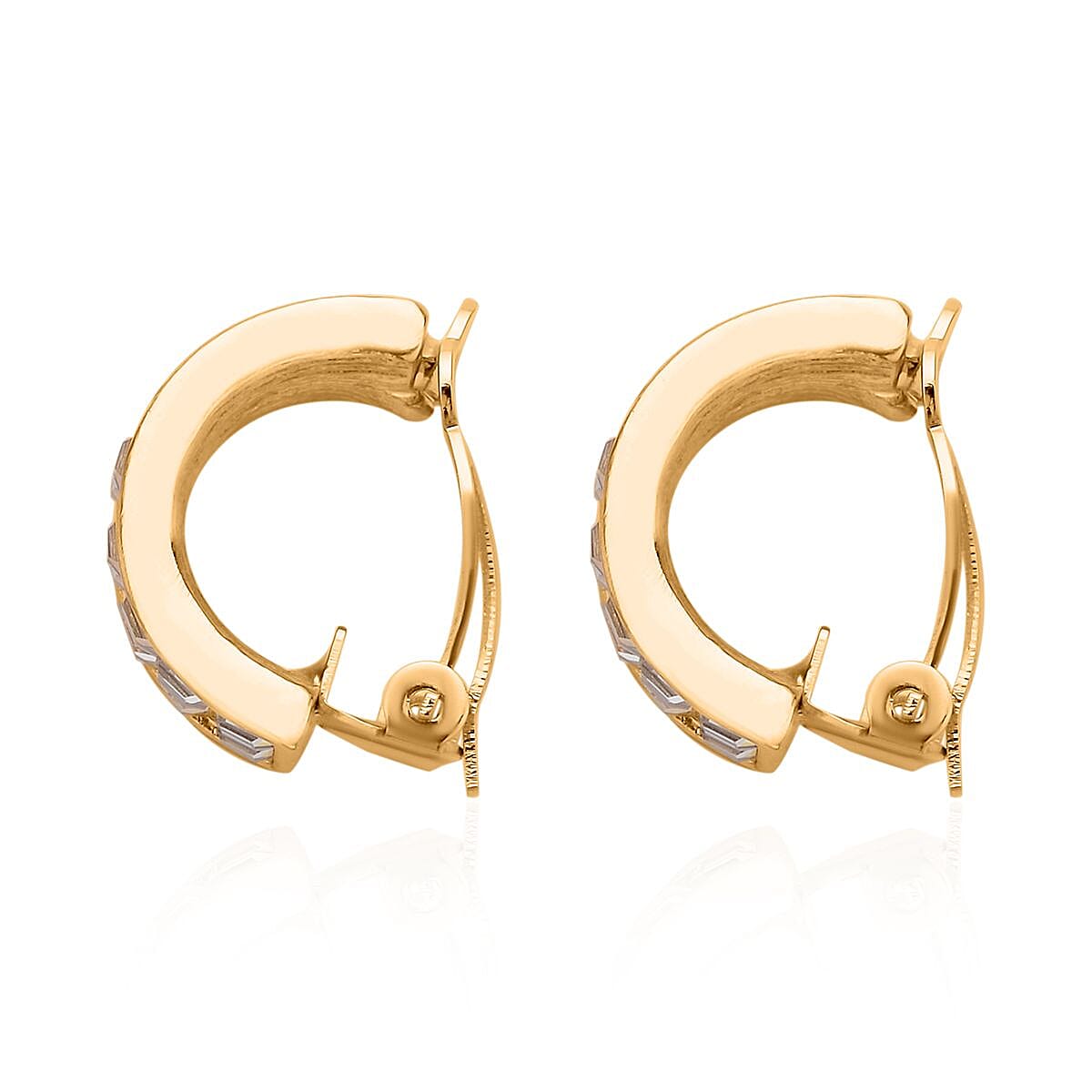 One Time Deal- White Crystal Clip on Earrings