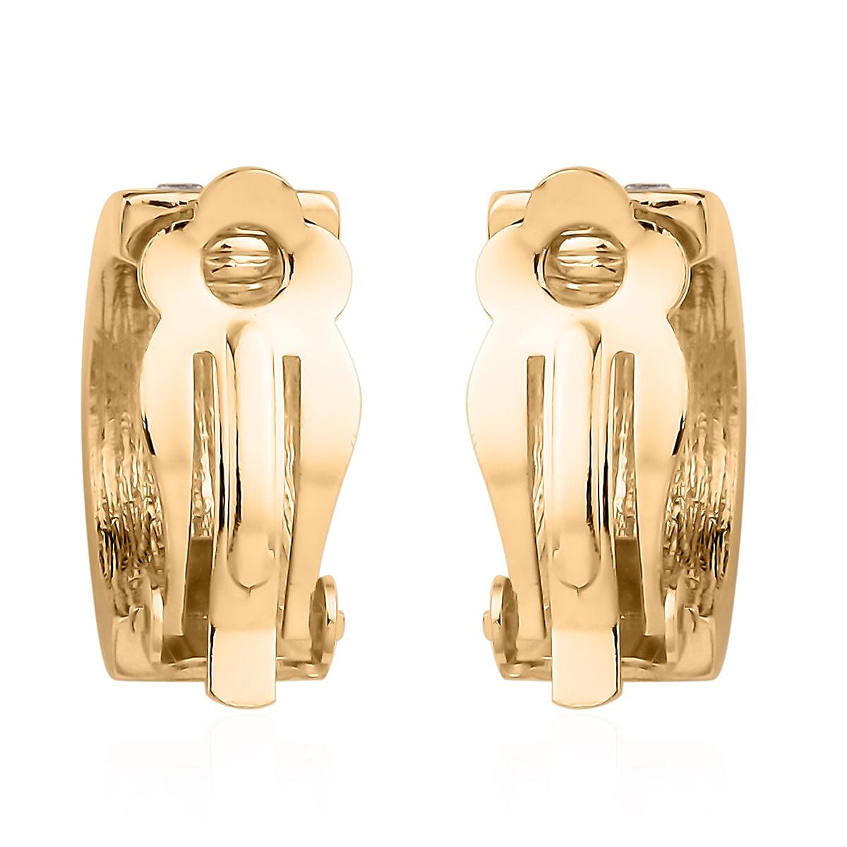 One Time Deal- White Crystal Clip on Earrings