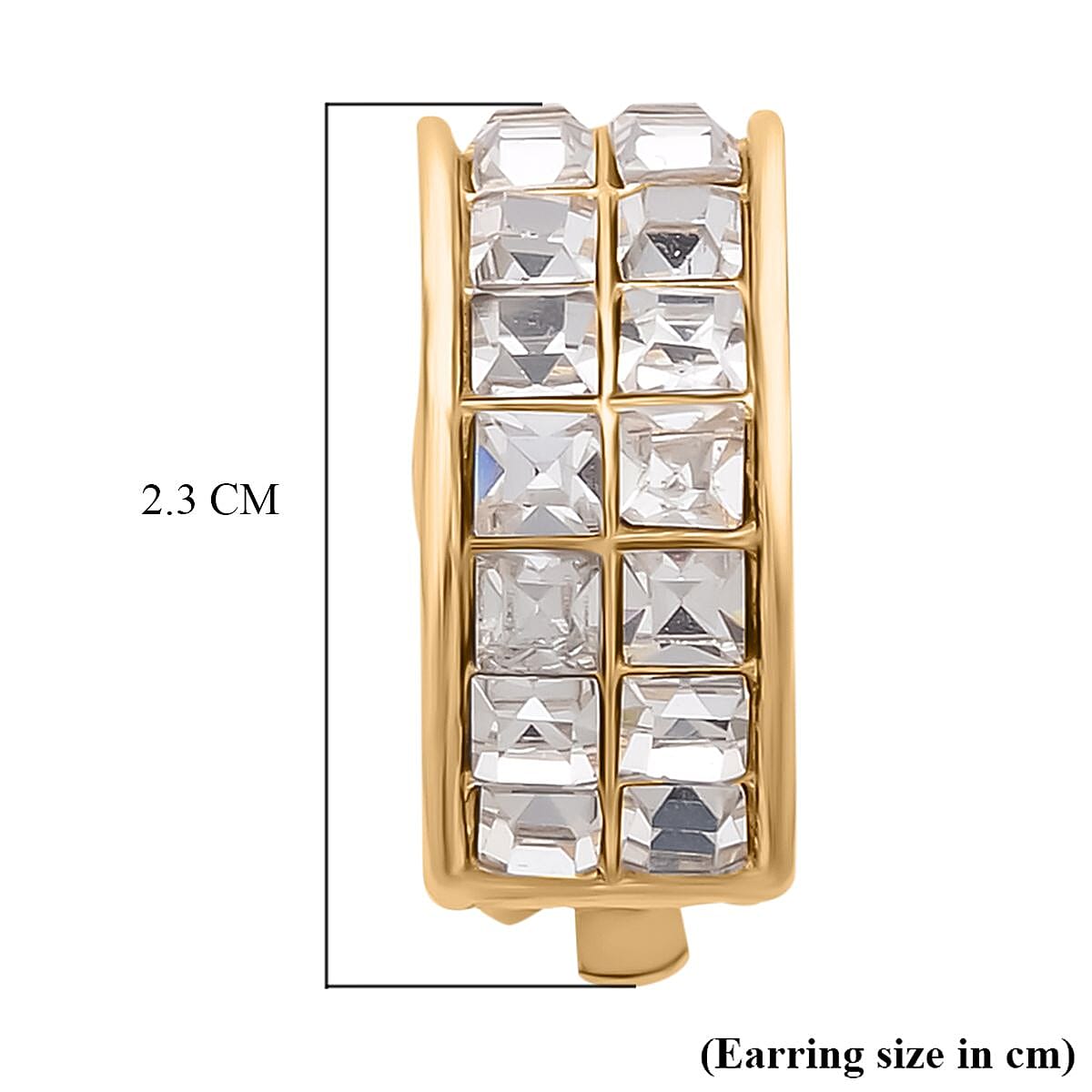 One Time Deal- White Crystal Clip on Earrings