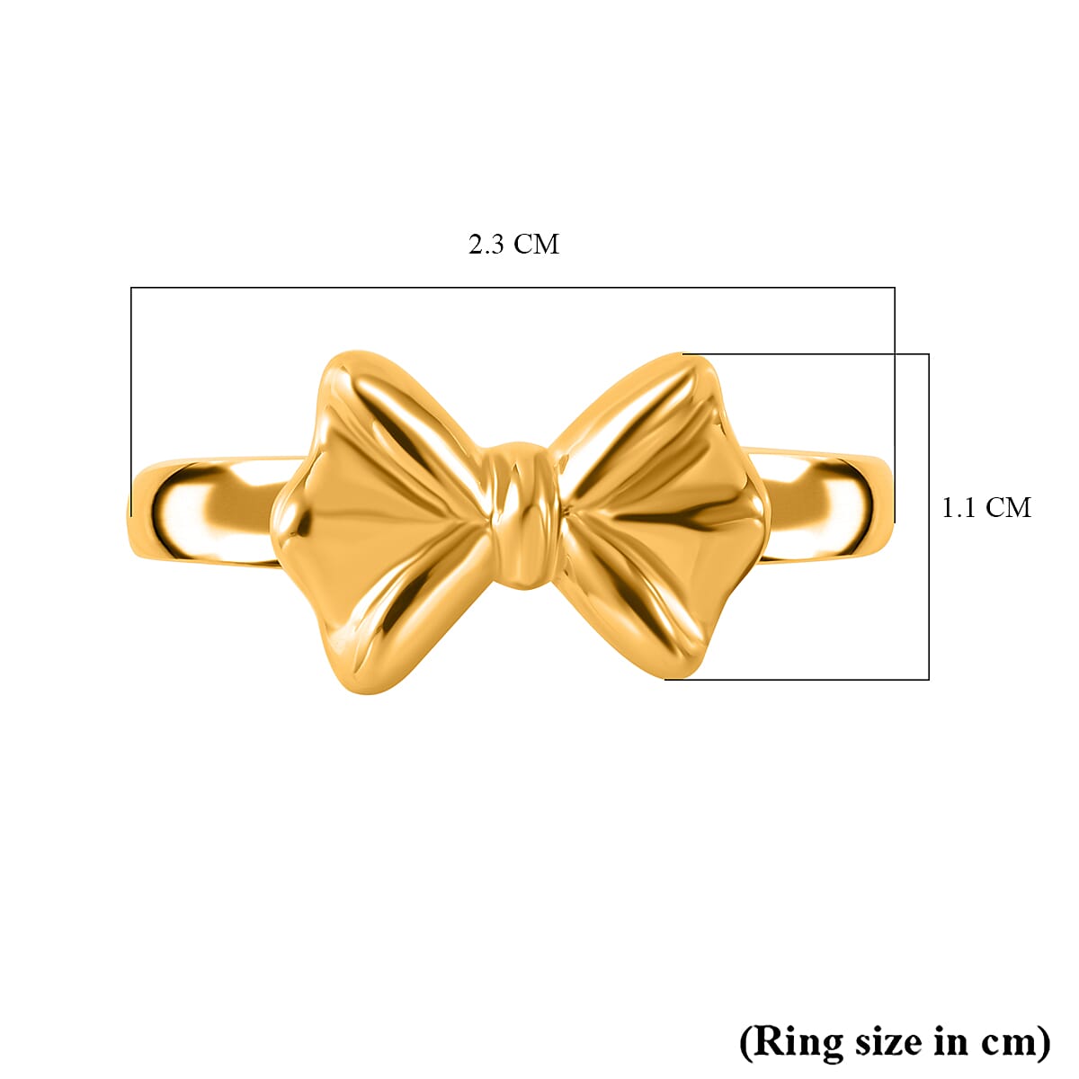 24K Yellow Gold Bow Ring (99.9% Gold Purity)