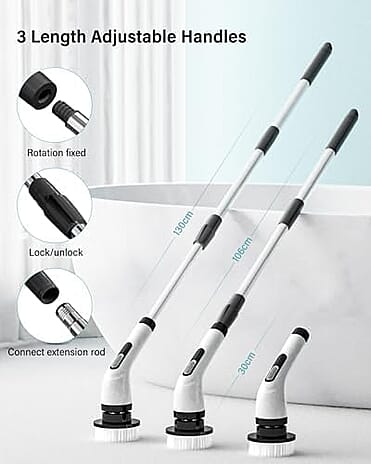 7 in 1 Electric Cleaning Brush (Power 25W) - White