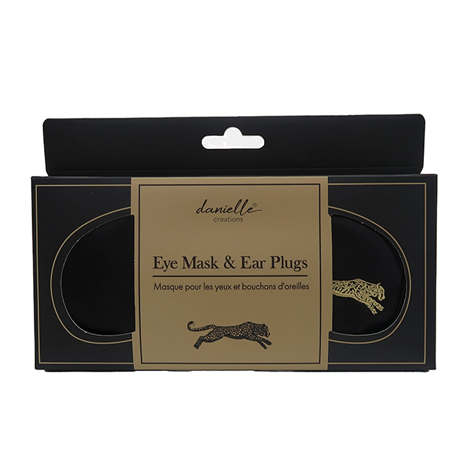 Danielle 5 Piece Set - Eyemask & Earplugs, Compact Mirror, Shower Cap, Manicure Set and Cosmetic Bag