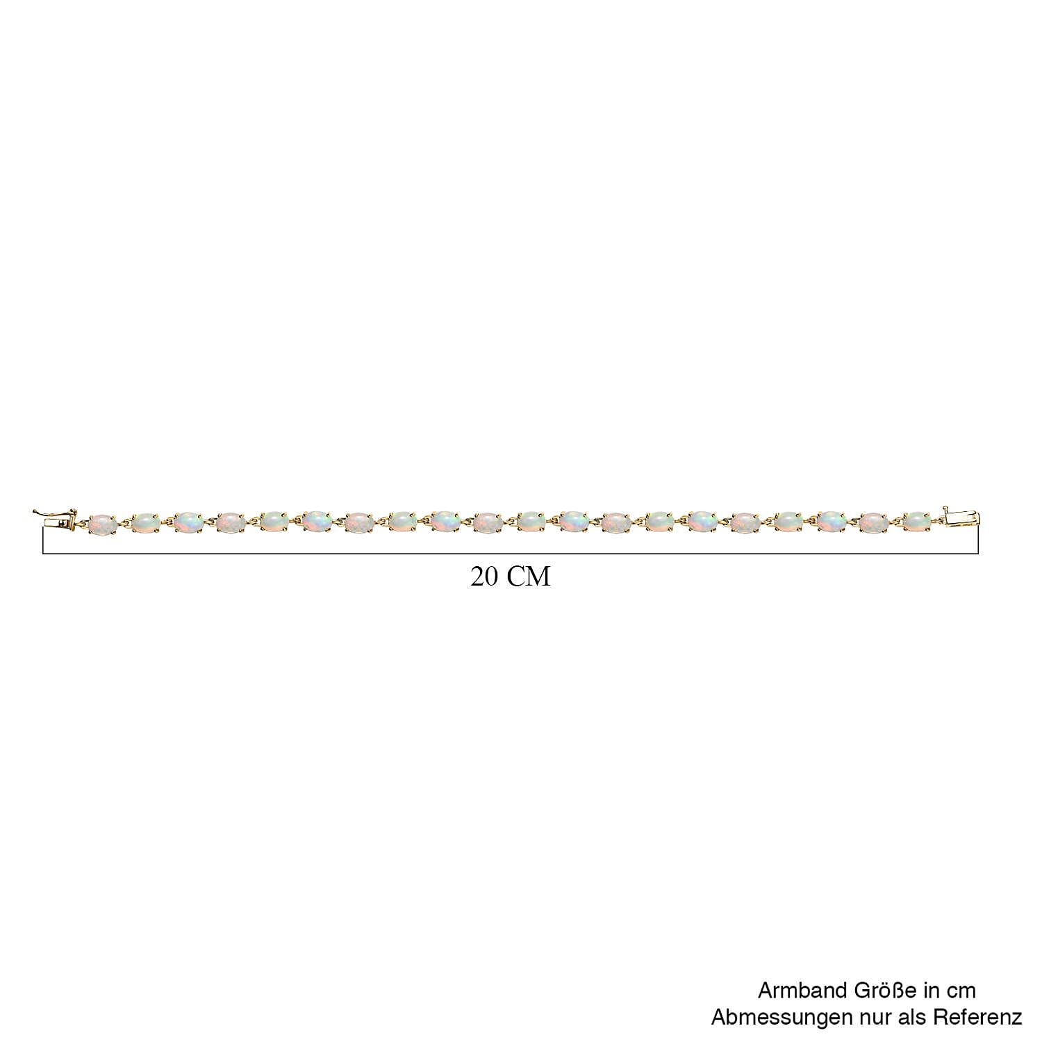 9K Yellow Gold  AAA   Ethiopian Opal  Cluster Bracelet (Size - 7.5) 5.34 ct,  Gold Wt. 3.28 Gms  7.000  Ct.