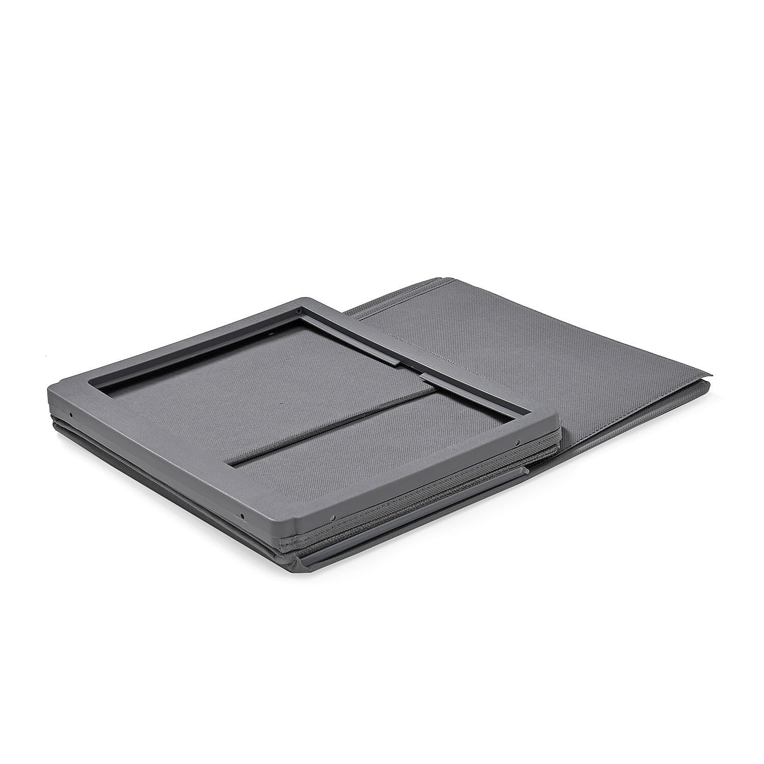 Patterned Storage Box (Size 30x25x40 cm) - Grey & Grey