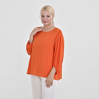 https://tjcuk.sirv.com/Products/78/2/7826321/Tamsy-Viscose-Solid-Top-Size-70x1-cm-Orange-Green_7826321_1.jpg?w=342&h=342