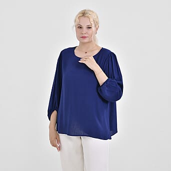 https://tjcuk.sirv.com/Products/78/2/7826331/Tamsy-Viscose-Solid-Top-Size-72x1-cm-Navy-Blue-Green_7826331_1.jpg?w=342&h=342