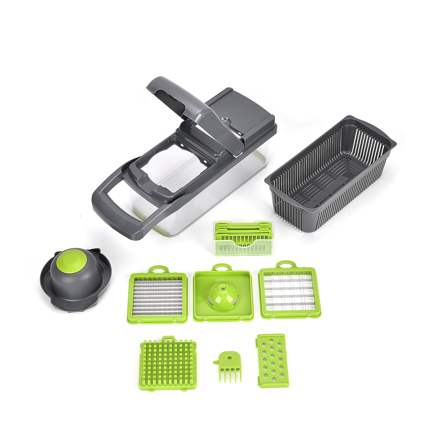 15-in-1 Vegetable Chopper - Grey & Green