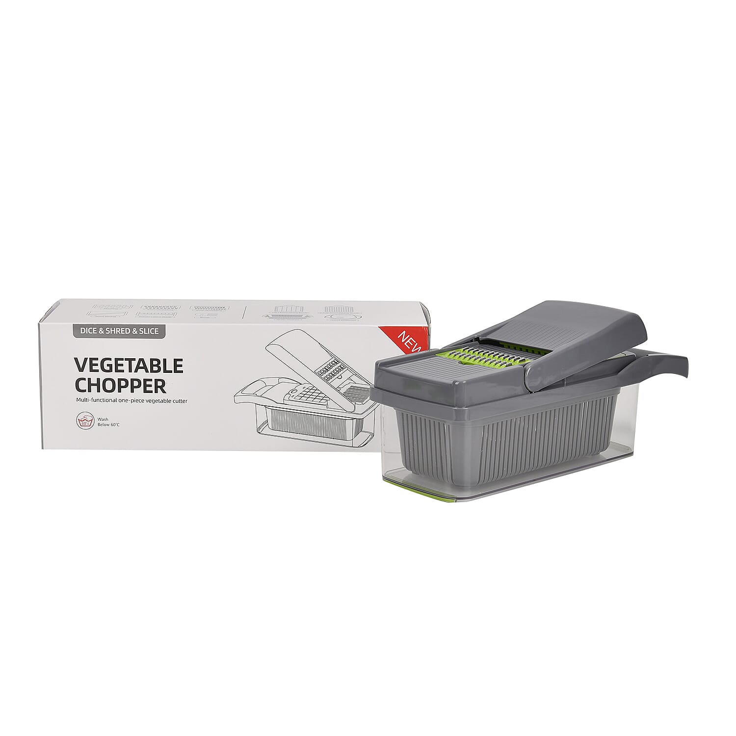 15-in-1 Vegetable Chopper - Grey & Green