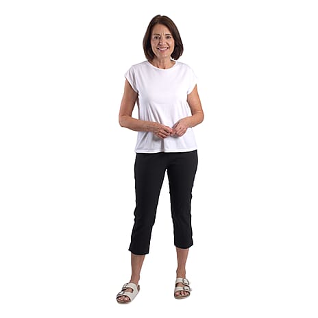 Pure and Natural Stretchable Trousers (Size 12) - Black