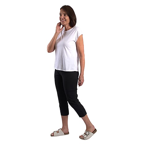 Pure and Natural Stretchable Trousers (Size 12) - Black