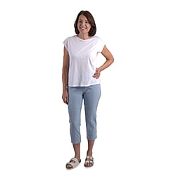 Pure and Natural Stretchable Trousers with Inside Leg