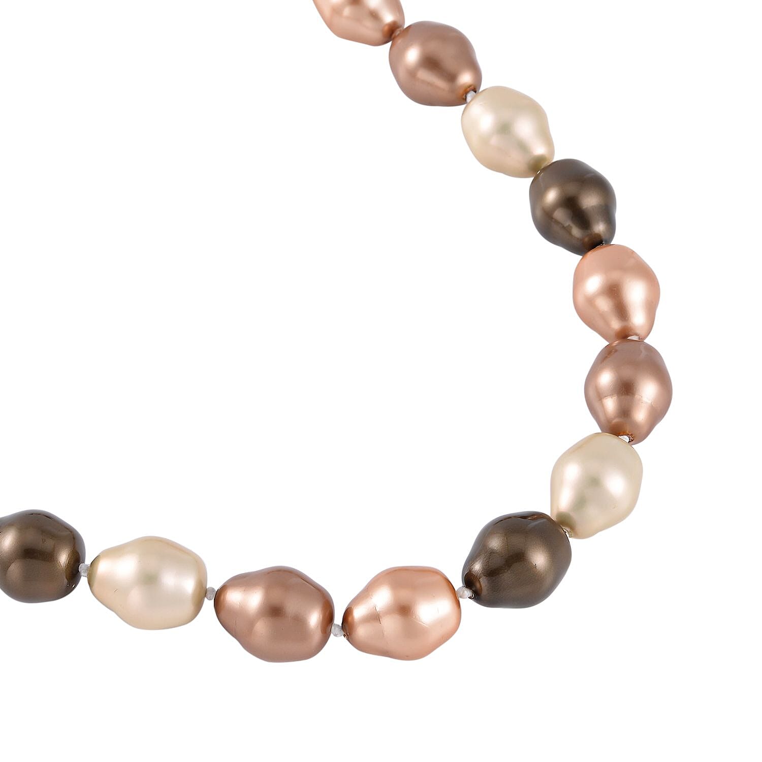 Multi Colour Shell Pearl Necklace (Size - 20) With Magenetic Clasp