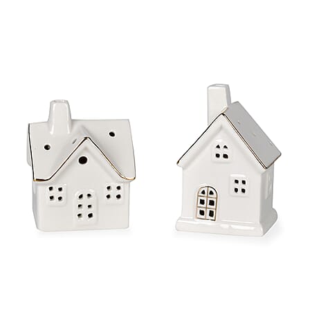 Set of 2 - Porcelain House Night Light